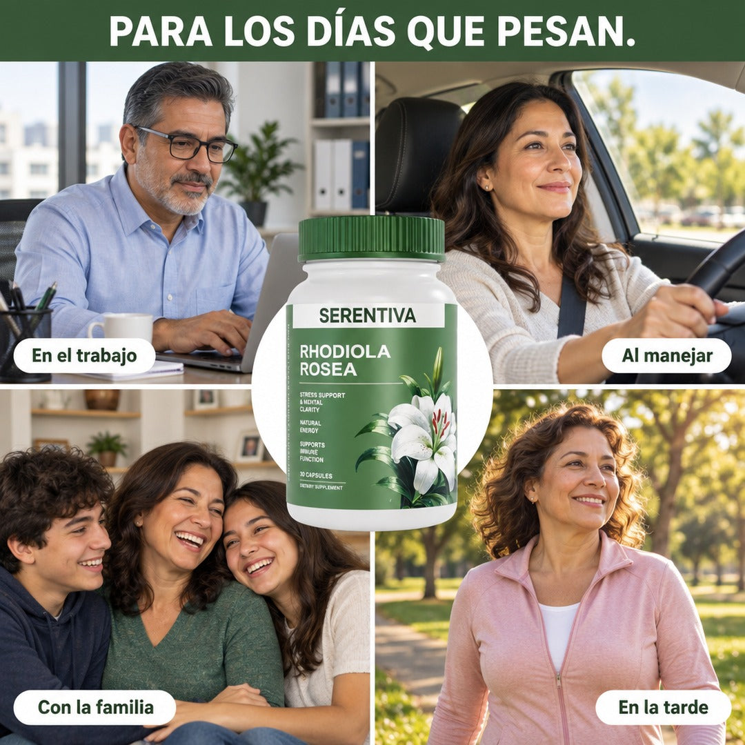 Adultos en el trabajo, al manejar, con la familia y en la tarde
